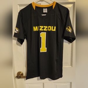 Mizzou Black and Yellow Ladies Mesh Jersey, Size L (12/14)
